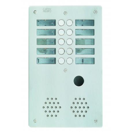 Plaque inox 10bp 2r ptt - URMET AX2010