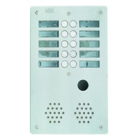 Plaque inox 10bp 2r ptt - URMET AX2010