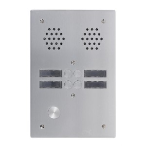 Plaque a.v alu 6mm 2r 04bp - URMET 7772/4