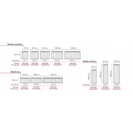 Radiateur electrique Fonte APPLIMO - SOLEIDOU Smart ECOcontrol 2000W Vertical Anthracite 0013767SEHS