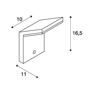 Applique Extérieure LED anthracite avec Capteur ORDI - SLV 232915