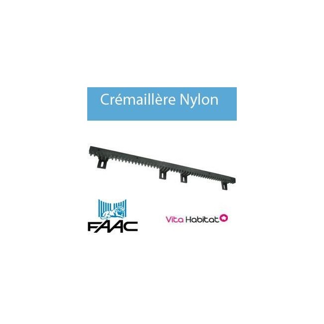 Crémaillère Nylon FAAC 30x20 1m  (6 attaches) - 719309002