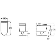 Toilette lavante - IN WASH Inspira suspendue blanc - ROCA A803060001