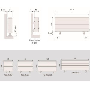 Radiateur électrique ACOVA - FASSANE  Plinthe - inertie fluide