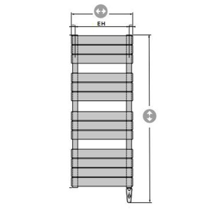 Sèche-serviettes électrique Finimetal - CHORUS BAINS Vertical 300W FLUIDE - CHO0640EG