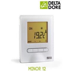 Delta Dore - MINOR 12 : Thermostat digital semi-encastré pour plancher ou plafond rayonnant électrique - 6151055