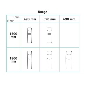 Sèche-serviette ACOVA - NUAGE électrique 750W TGN-180-050/GF