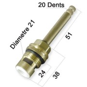 TETE CERAMIQUE 1/2 TOUR LONGUE EV/CH/EV110/111/618 20 DENTS - CRISTINA ONDYNA  PD00188
