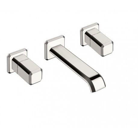 Mélangeur régular encastré pour lavabo ITALY  Chromé et poignée Calacatta brillant + Vidage - CRISTINA ONDYNA IT24251CC