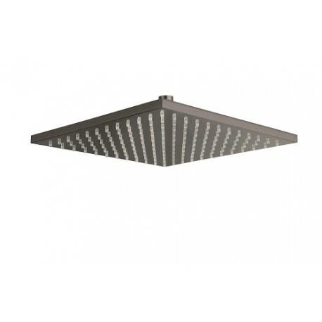 POMME DE DOUCHE CARREE 30X30 LAITON CHROME NOIR BROSSE - CRISTINA ONDYNA PD55775