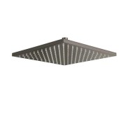 POMME DE DOUCHE CARREE 30X30 LAITON CHROME NOIR BROSSE - CRISTINA ONDYNA PD55775