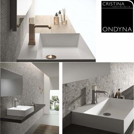 Mitigeur régular pour lavabo  ITALY chromé + Vidage -  CRISTINA ONDYNA IT22051