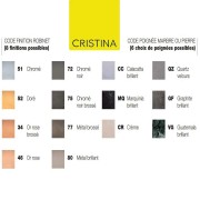 Mitigeur régular pour lavabo  ITALY chromé + Vidage -  CRISTINA ONDYNA IT22051