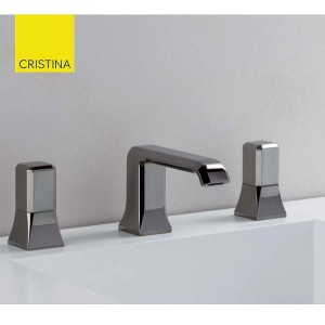 Mélangeur regular 3 trous pour lavabo ITALY chromé + Vidage -  CRISTINA ONDYNA IT20551