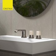 Mélangeur regular 3 trous pour lavabo ITALY chromé + Vidage -  CRISTINA ONDYNA IT20551