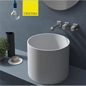 Façade mélangeur régular encastré pour lavabo ITALY  Chromé  + Vidage - CRISTINA ONDYNA IT24251