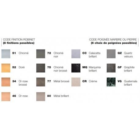 Façade mélangeur régular encastré pour lavabo ITALY  Chromé  + Vidage - CRISTINA ONDYNA IT24251