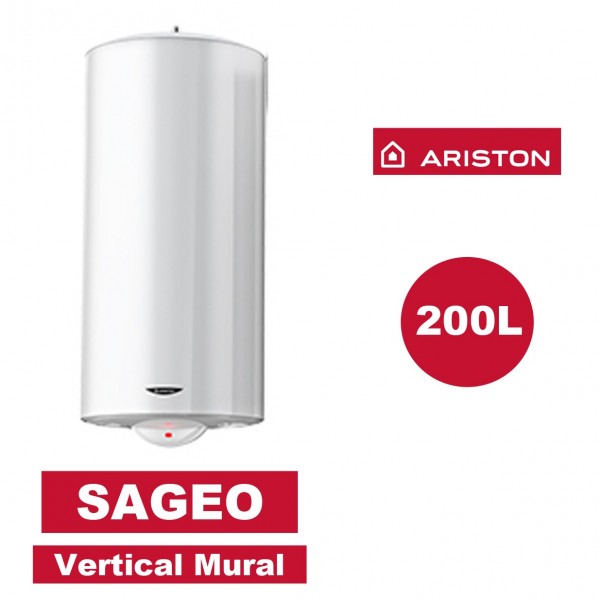 Chauffe-eau électrique vertical mural Sagéo 200 litres - Ø 560 mm