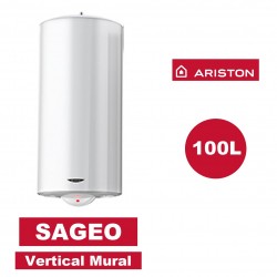 Chauffe-eau électrique vertical mural Sagéo 100 litres - Ø530 mm - ARISTON 3000352