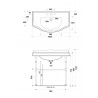 Lavabo en céramique Retro Luxe PARIGI 100cm BLANC BRILLANT - CRISTINA ONDYNA WPG10509