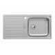 ROCA Siena Evier Inox 1 Bac + Egouttoir 100X50 Cm - A870KC1000