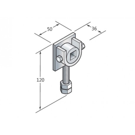 Support à vis M12 avec douille Q16 CAME YM0003