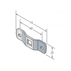 Oméga à entraxe 60mm logement Q10 CAME YM0011