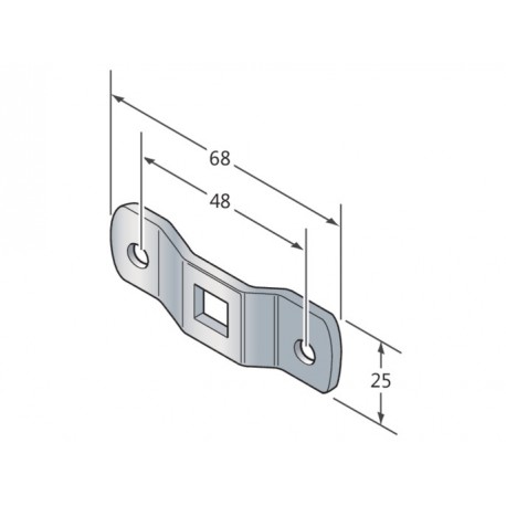 Oméga à entraxe 48mm logement Q10 CAME YM0014