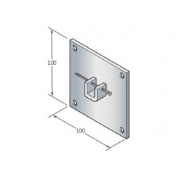 Support 100x100mm avec selle Q10 CAME YM0018