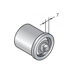 Calotte avec pivot Diam 7,5 tube 40x1,5mm CAME YM0048