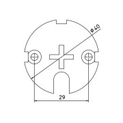 Plaque empreinte croix CAME YM0104