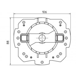 Support rapide MO5 en plastique pour flanc ZF max. 20Nm CAME YM0113