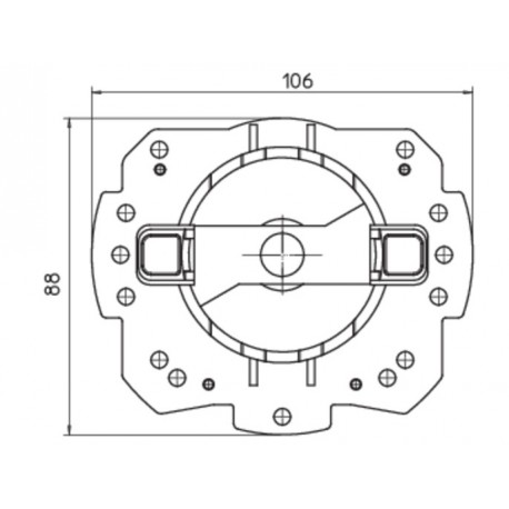 Support rapide MO5 en plastique pour flanc ZF max. 20Nm CAME YM0113