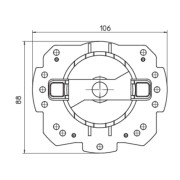 Support rapide MO5 en plastique pour flanc ZF max. 20Nm CAME YM0113