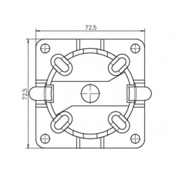 Fixation rapide avec trou en plastique max. 20Nm CAME YM0116