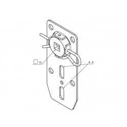 Support réglable avec douille pour Q10 CAME YM0140