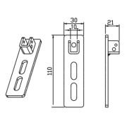 Support réglable double fente selle Q10 CAME YM0110