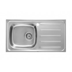 ROCA E Evier Inox 1 Bac A G +Egouttoir 90X50Cm - A870H30901