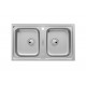 ROCA Siena Evier Inox 2 Bacs 86x50 Cm - A870K20860