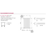Radiateur chauffage central ACOVA - FASSANE Vertical double 1045W HXD-180-037
