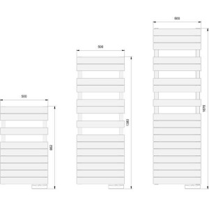 Sèche-serviette ACOVA - FASSANE Spa symétrique électrique 1000W TFAS-100-050-TF