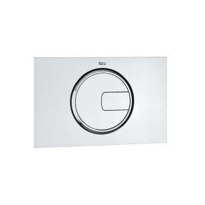 Plaque pour bâti-support double chasse Chromé - ROCA A890098001