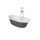 Baignoire fonte émaillée ovale avec fond antidérapant extérieur gris 1700X850 Newcast - ROCA A233650000
