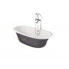 Baignoire fonte émaillée ovale avec fond antidérapant extérieur gris 1700X850 Newcast - ROCA A233650000