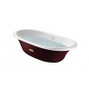 ROCA Newcast Cuve Seule 1700 X 850 Ext Bordeaux Sans Pied Blanc - A233650003