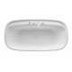 Baignoire Ovale en Surfex® perçée 4 trous pour la robinetterie 1846x937 Blanc Beyond - ROCA A248453000