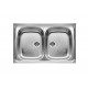 ROCA E-90 Evier Inox 2 Bacs 90X50Cm - A870420903