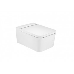 Cuvette de WC suspendue Square sans bride Rimless 56X37 Blanc - ROCA Inspira A346537000