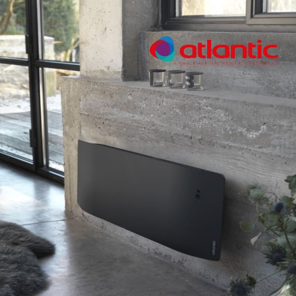 Radiateur électrique Atlantic DIVALI Plinthe 750W Pilotage Intelligent  Connecté Lumineux GRIS - 507631