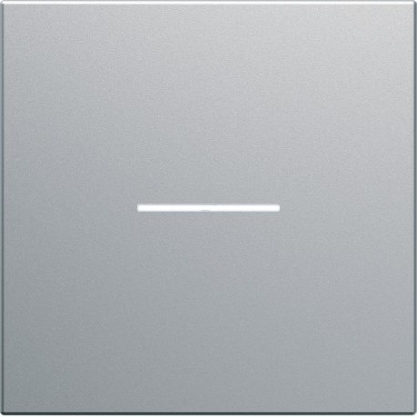 Enjoliveur interrupteur a voyant  2 modules titane GALLERY -  HAGER WXD001T